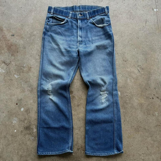 Vintage 90s Orange tab Levi Blue jeans Size 32'