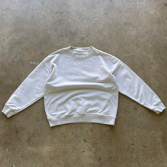 Blank vintage cream crewneck length is 27' width is 25' or a size XL