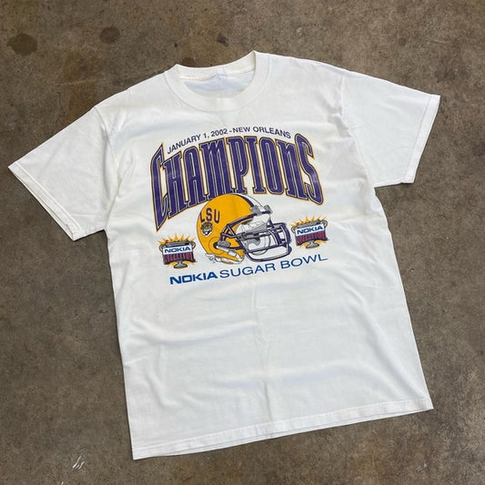 Men’s 2002 LSU Nokia Bowl Champions T-shirt size Fits Large