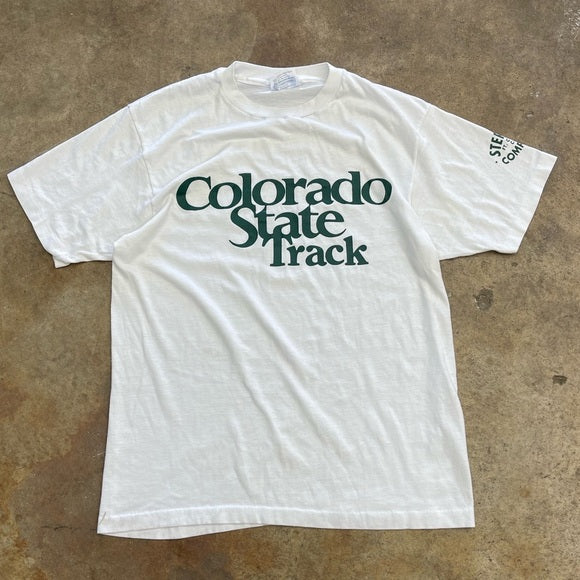 Vintage 90s CSU track t-shirt size Large