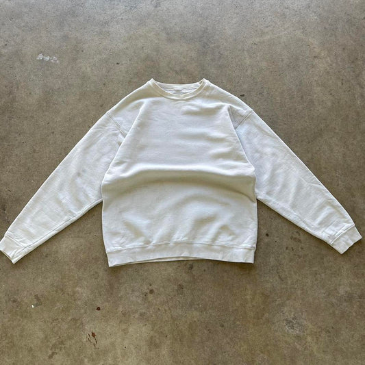 Men's Vintage Cream blank Heavyweight crewneck Size XL