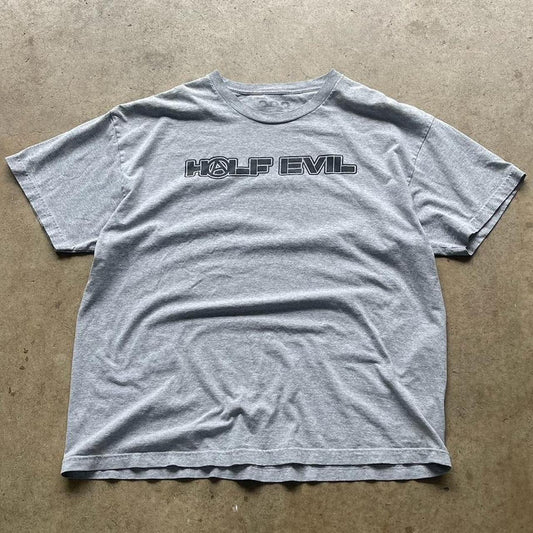 Men's Half Evil Grey Graphic t-shirt size Fits XL