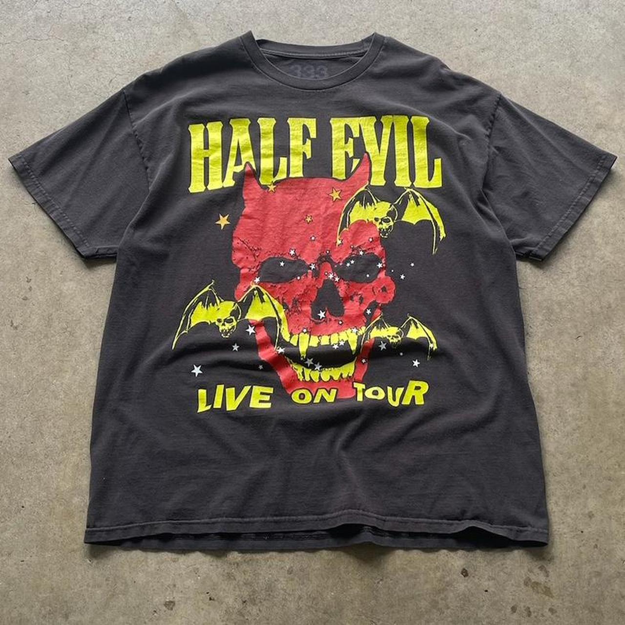 Men's Rare Haalf Evil Full Print Live on tour Graphic t-shirt size Fits XL