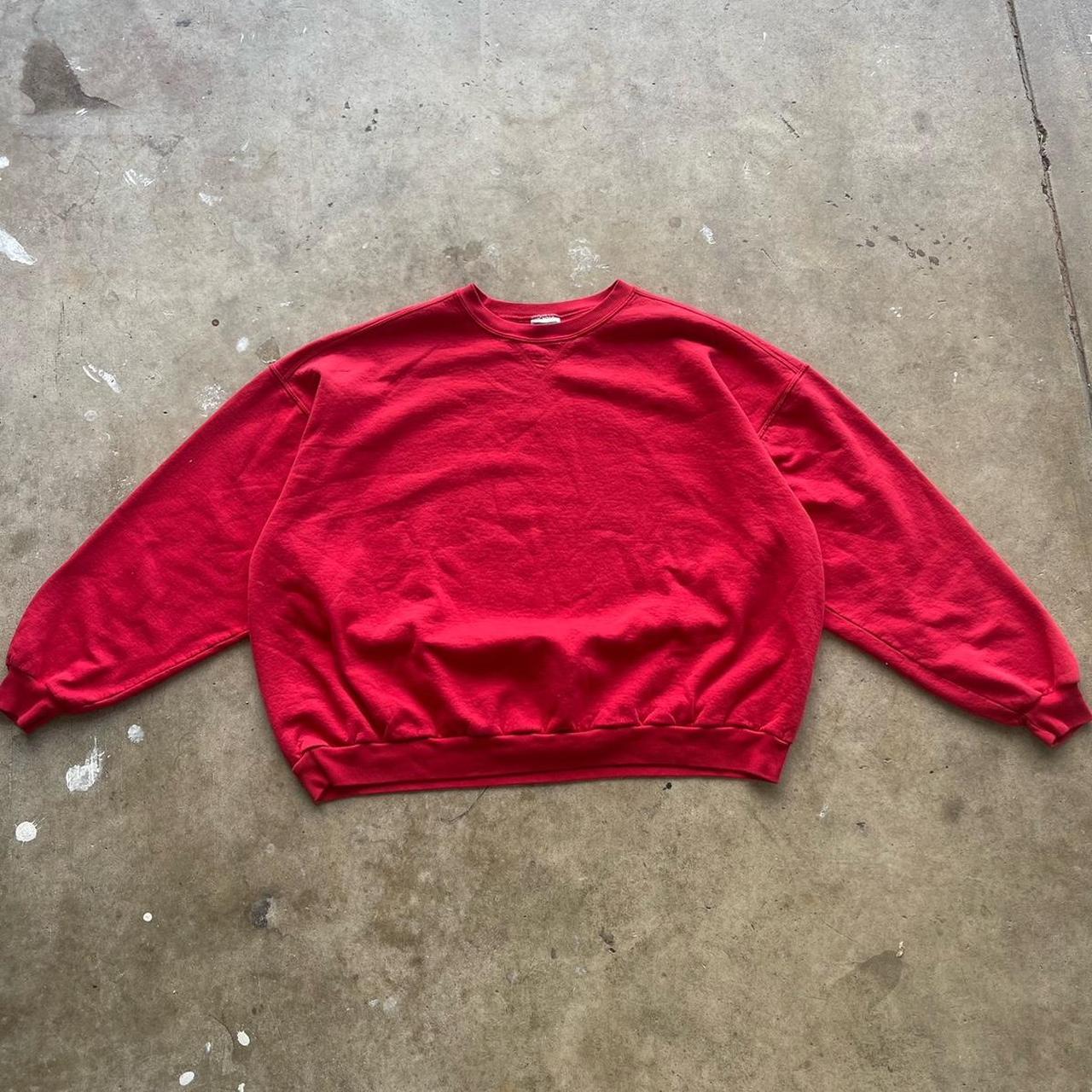 Red Blank Vintage  Jerzees Crewneck Size XXXL Fits a lil Smaller than tag