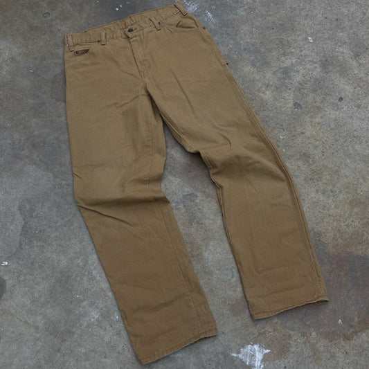 Men’s vintage Brown dickies carpenter pants size 34x34