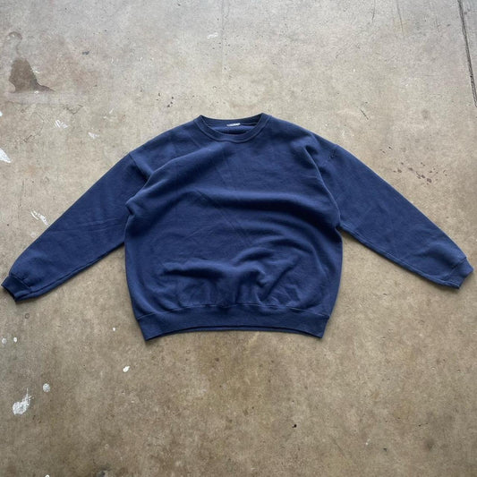 Blank Navy Blue Vintage Crewneck Size XL