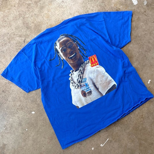 Travis Scott Cactus Jack X McDonalds action figure T-shirt