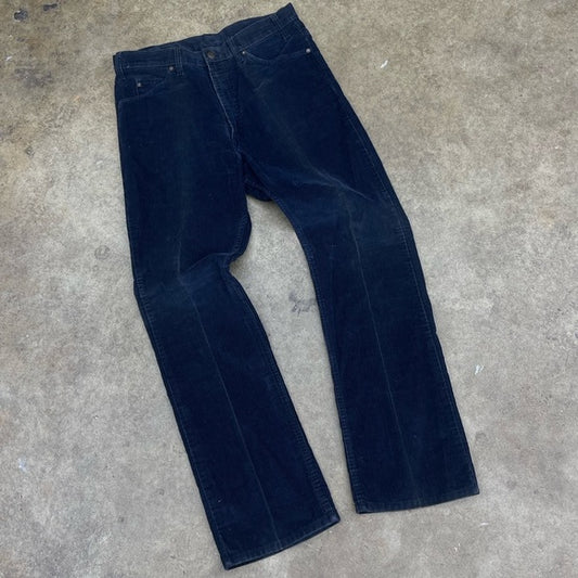 Vintage 90s Men's Levi's Navy Blue Corduroy Pants Size 34x32