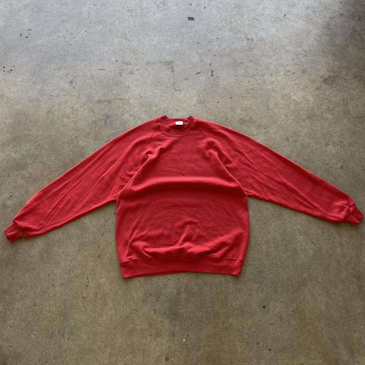 Vintage Jerzees  80s stitch Blank red crewneck size XXL