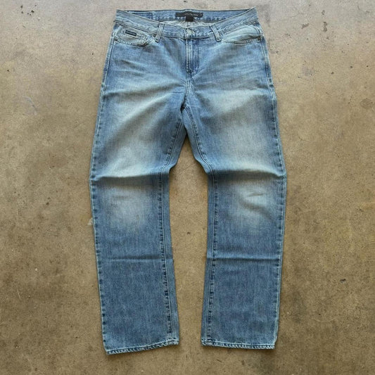 Y2K CALVIN KLEIN faded blue jeans Size 34