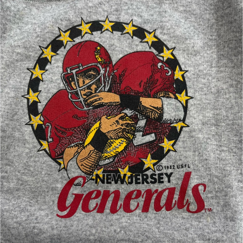 Vintage 1982 USFL New Jersey Generals Champion Crewneck Size Medium