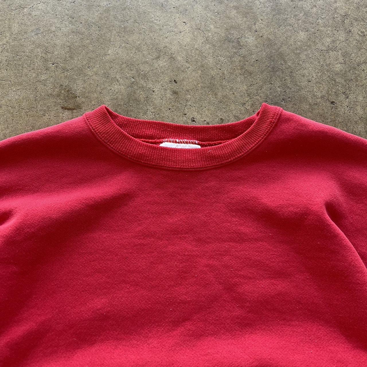 Men's Vintage red Hanes Premmium Weight blank Heavyweight crewneck Size L