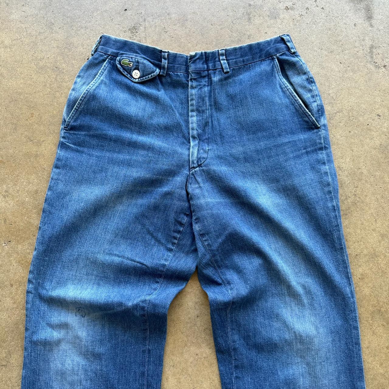 Vintage 70s IZOD Lacoste Blue jeans waist is 16' length 29'