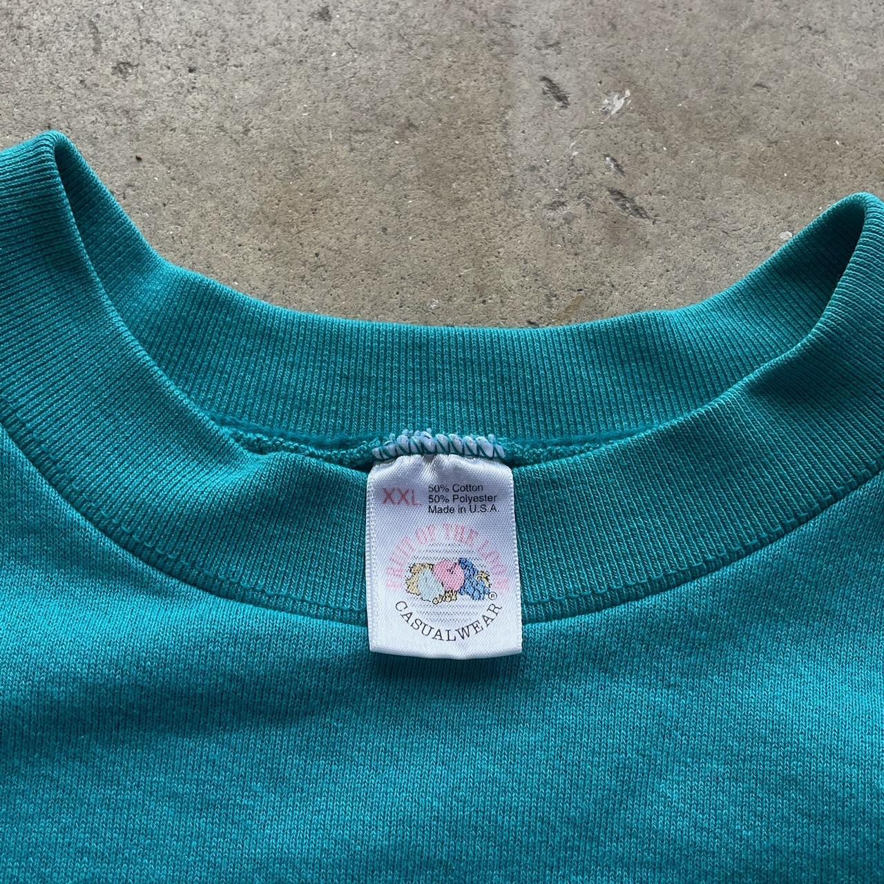 Blank Teal 80s Fruit of the loom Crewneck Size XXL