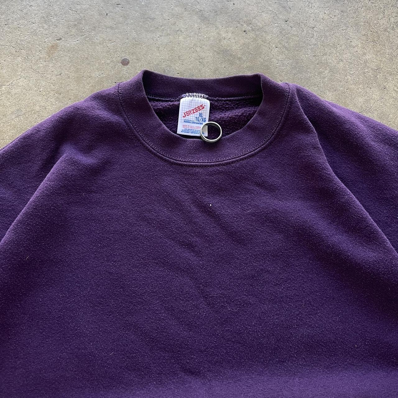 Men's Vintage Purple Jerzees blank Heavyweight crewneck Size XL