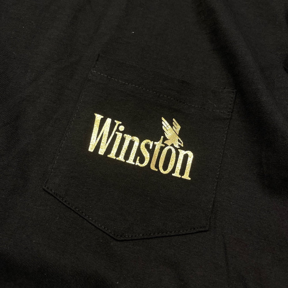 Vintage 90s Winston Cigarette Eagle Longs-sleeve Pocket t-shirt size XL NWT