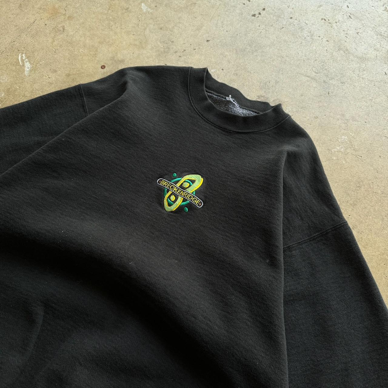 Vintage 90s Super Heavyweight embroidered Breckenridge Crewneck Size Fits XXL