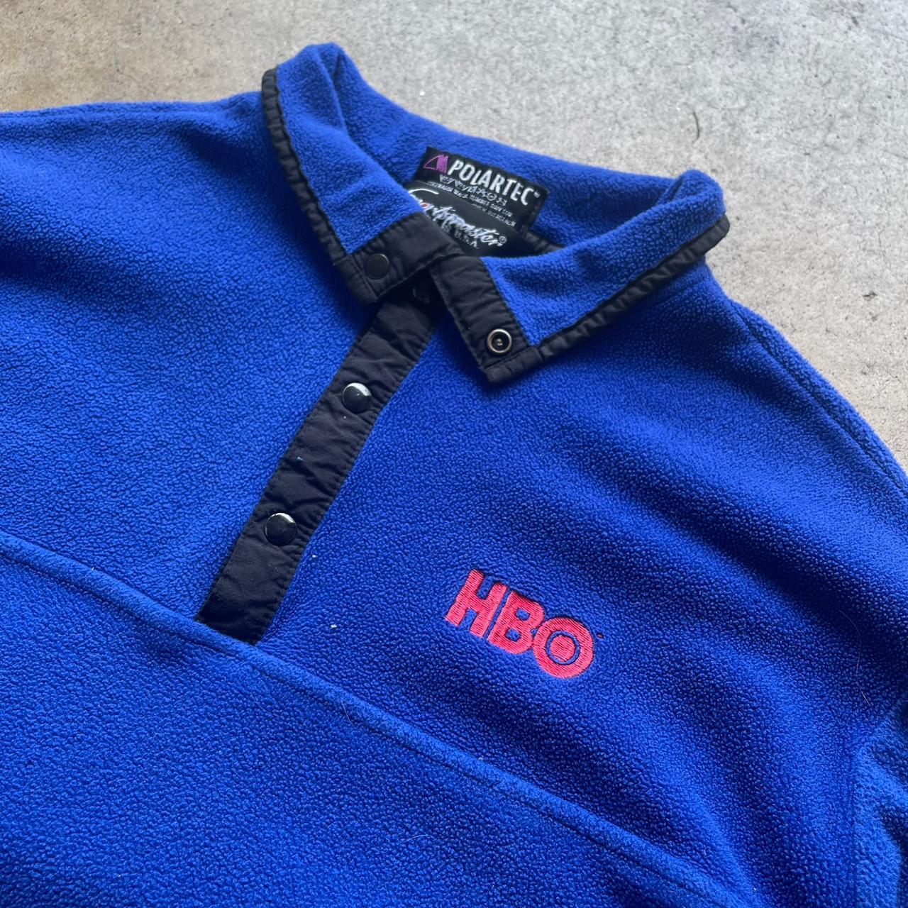 Men's Vintage 90s HBO Polartec Synchilla Like Fleece Sweater size Large