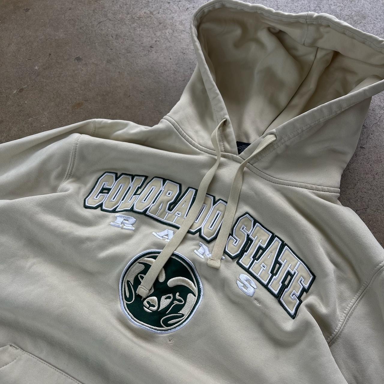 Colosseum Colorado state Rams Cream and white hoodie size Small