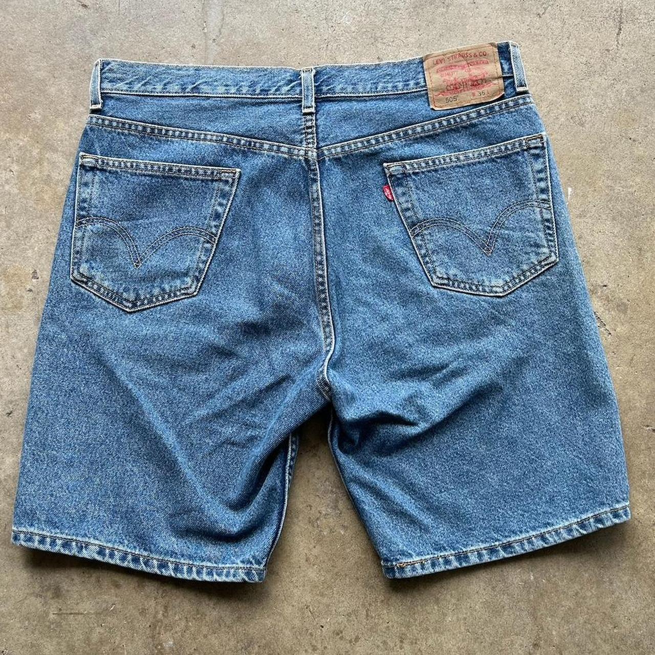 Vintage Mens Levi's Shorts 36 1990s 505 Red Tab Denim Jean Shorts