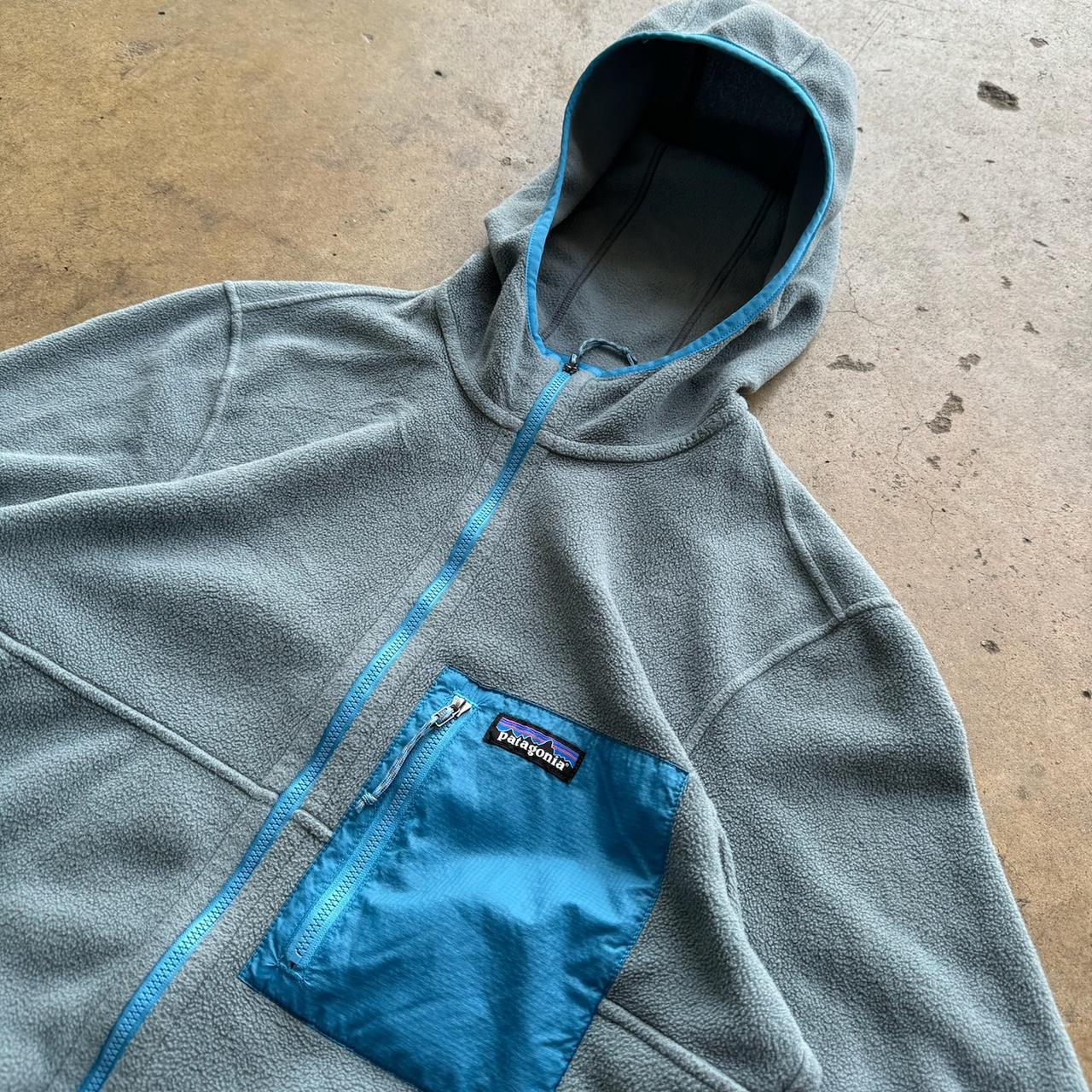 Patagonia Microdni Fleece Hooded full zip Jacket Size Medium