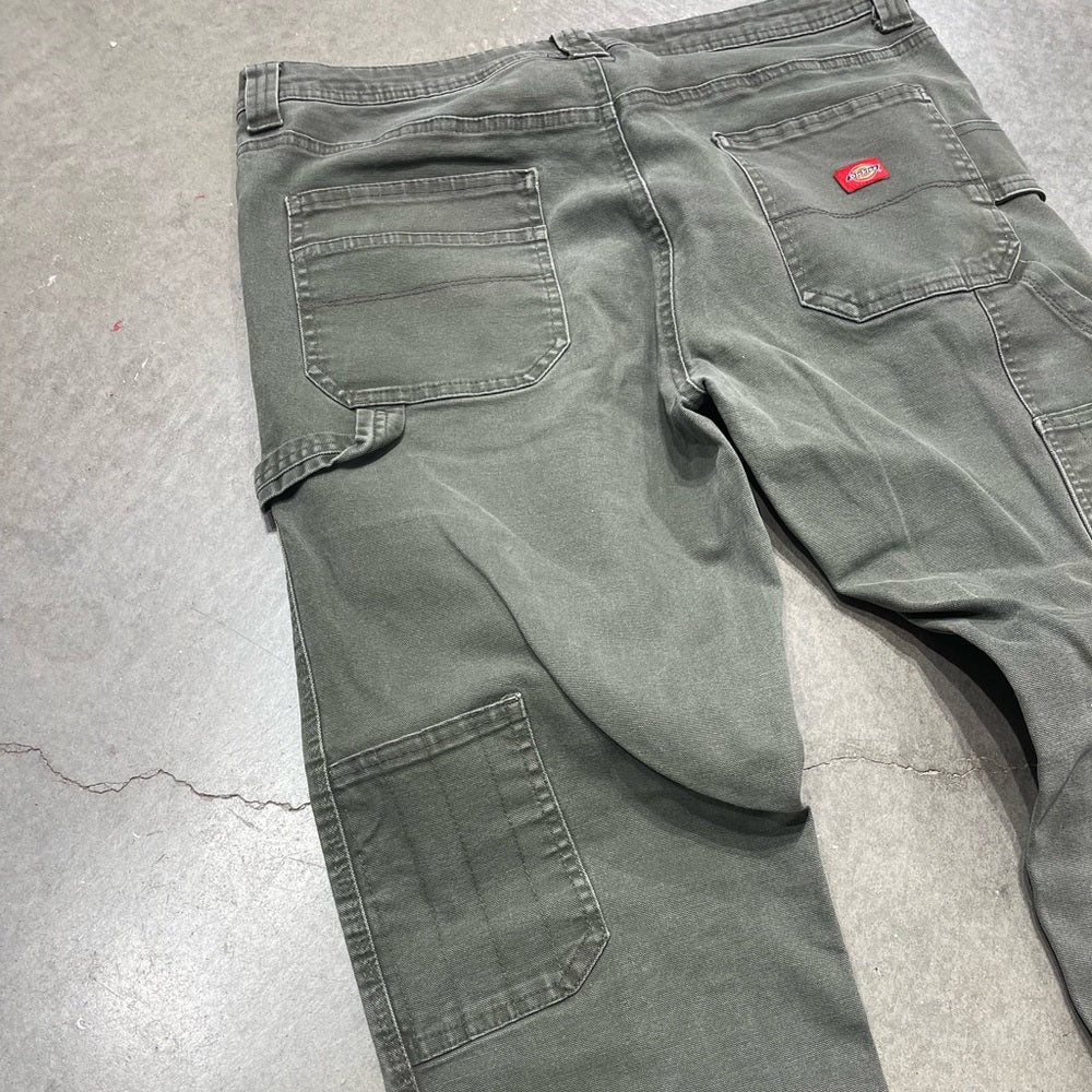 Women's Y2K Olive Green Dickies Double-knee pants Size 10