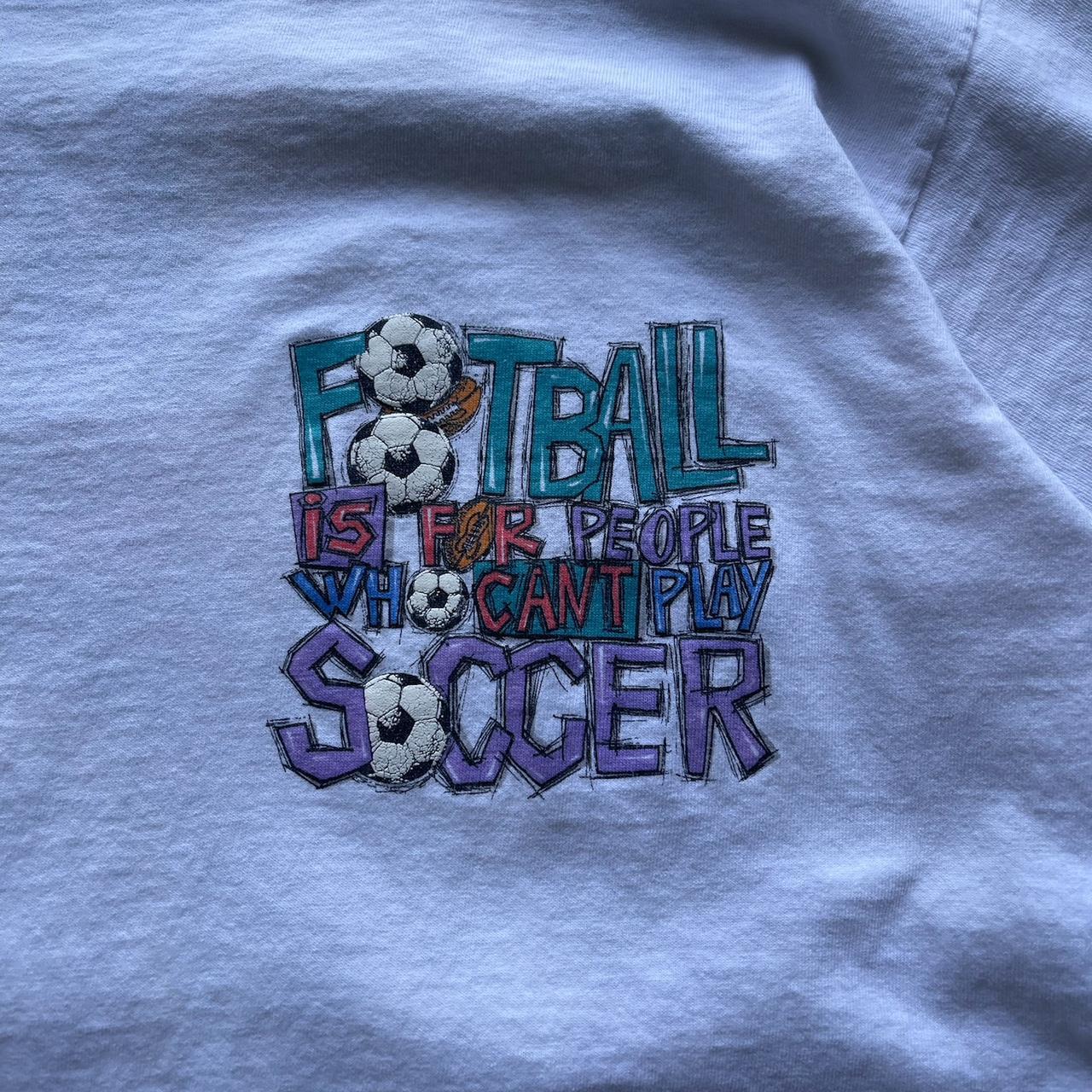 Vintage Single stitched 1993 Football and soccer tshirt size Large