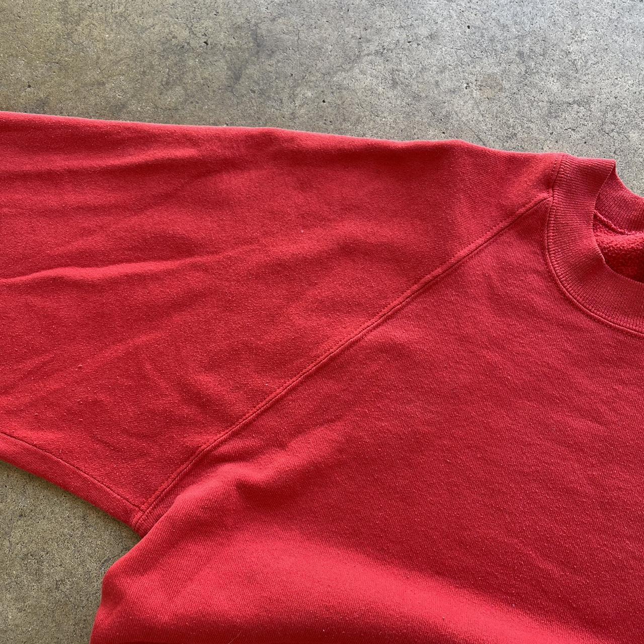 Vintage Jerzees  80s stitch Blank red crewneck size XXL