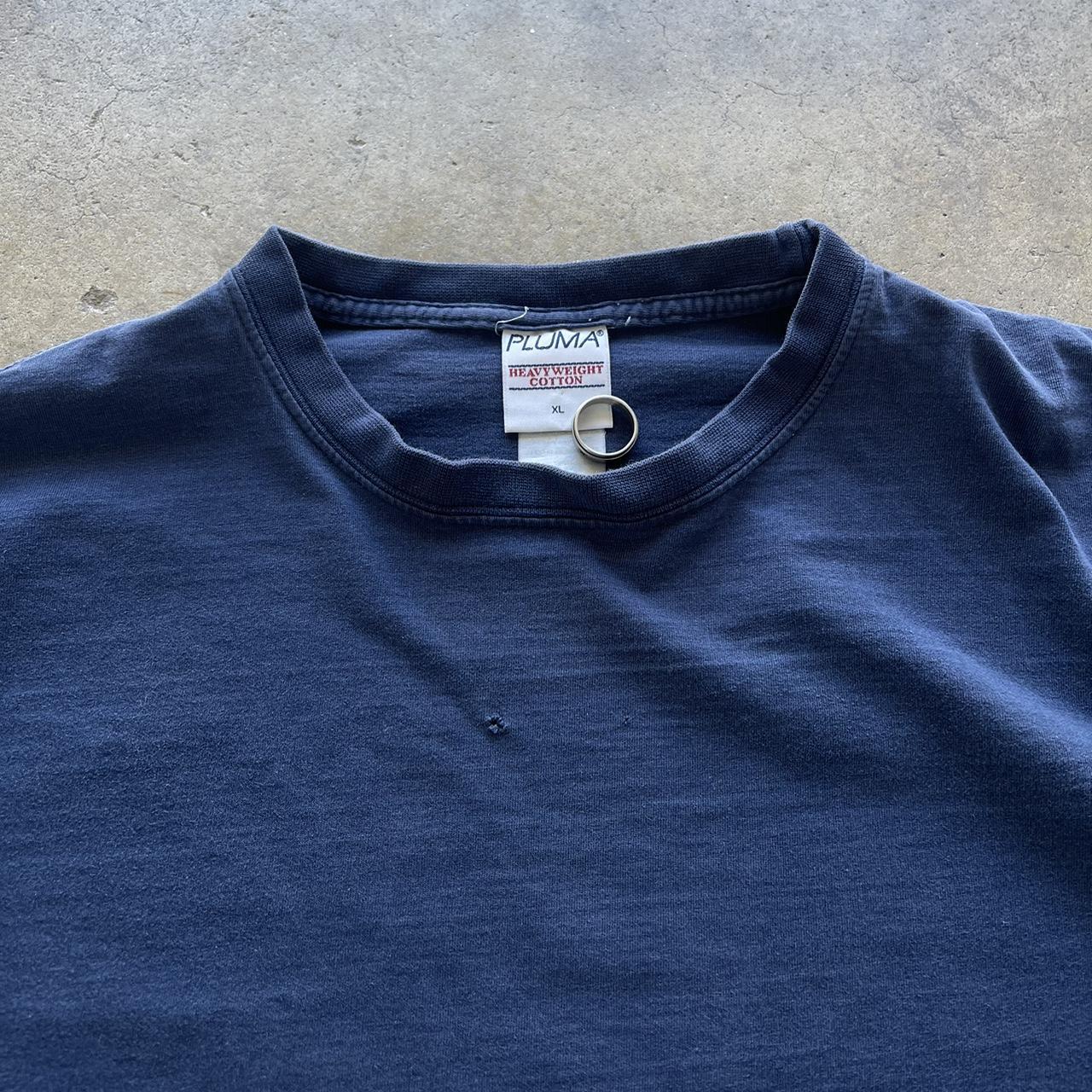 Men's Vintage Navy Pluma blank Heavyweight T-shirt Size XL