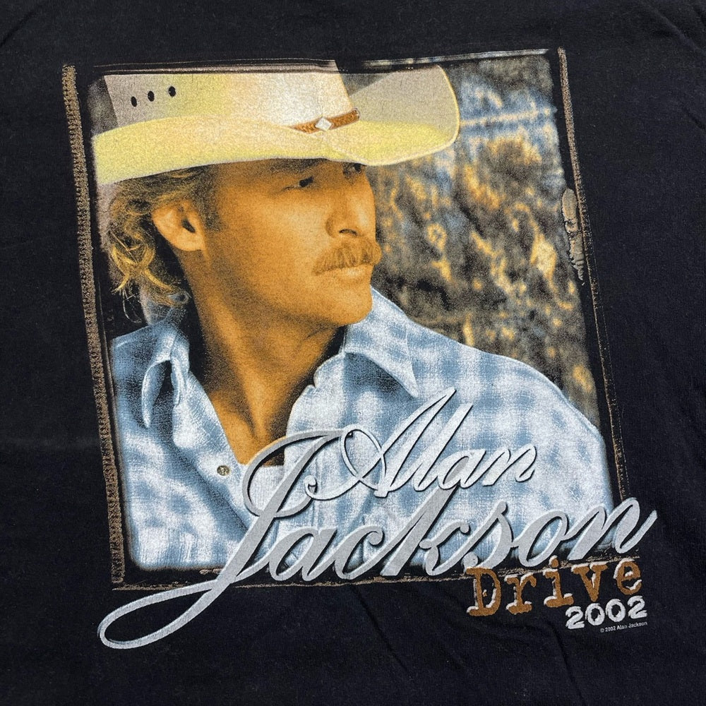 Men's Y2K Alan Jackson 2002 Drive tour T-shirt size Large