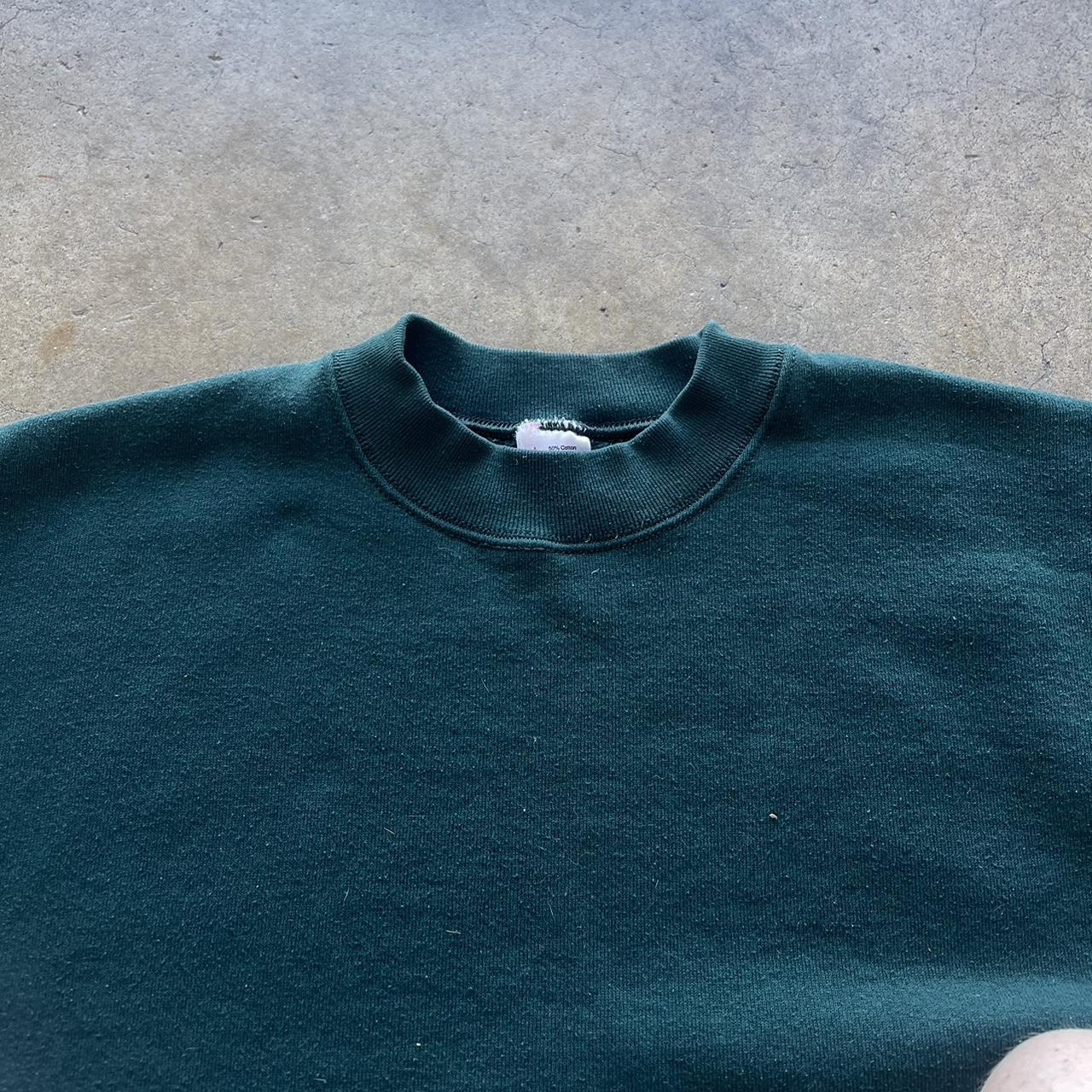 Vintage Fruit of the loom made in usa Blank green crewneck size Large