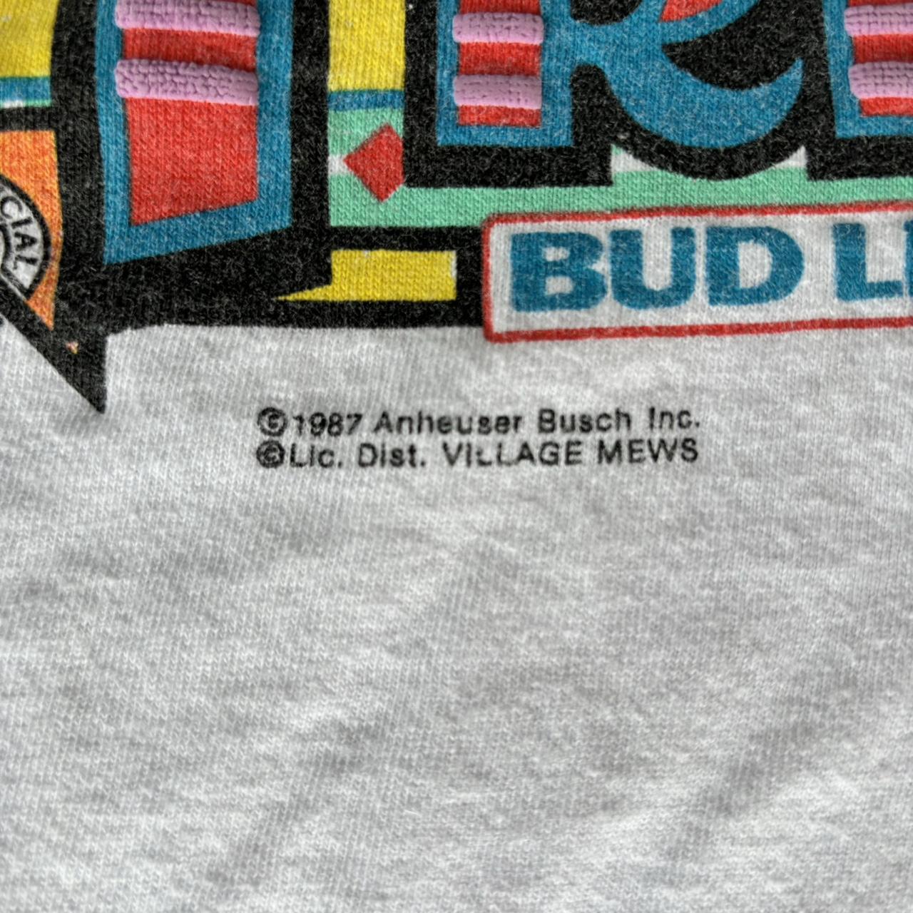 Men's Vintage 1987 Bud Light Spuds Mackenzie t-shirt size Fits XL