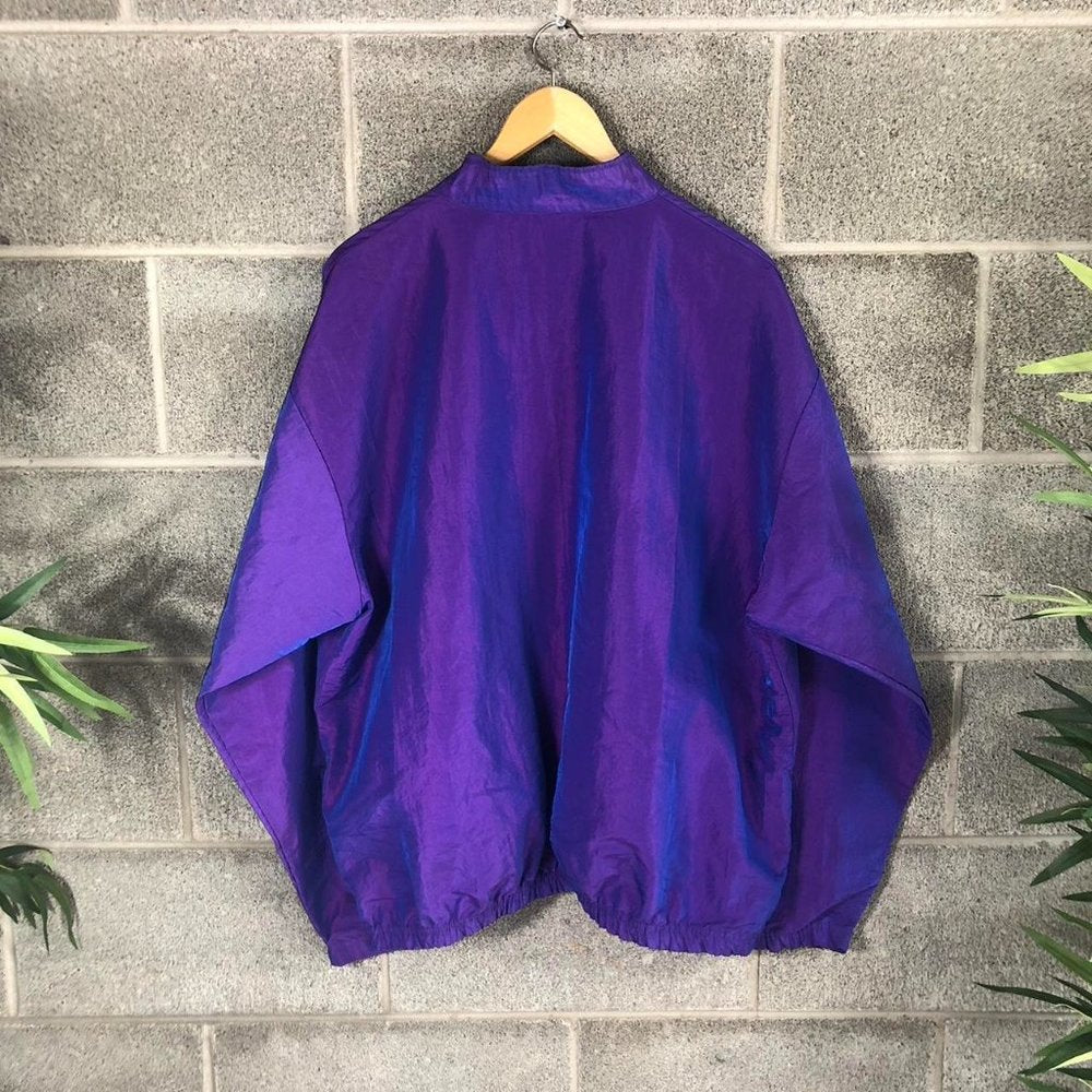 Vintage Surf Style IRIDESCENT windbreaker 1/4 zip