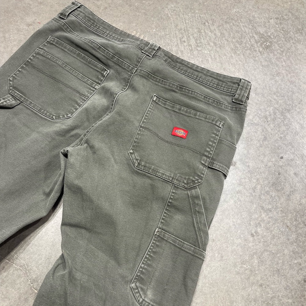 Women's Y2K Olive Green Dickies Double-knee pants Size 10