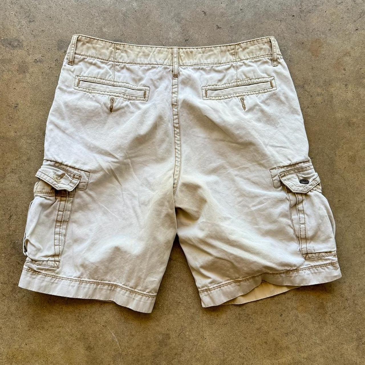 Arizona Jean co Super faded cream cargo shorts size 33