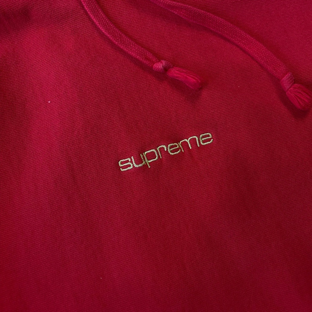 Supreme Center logo Red Heavyweight Hoodie