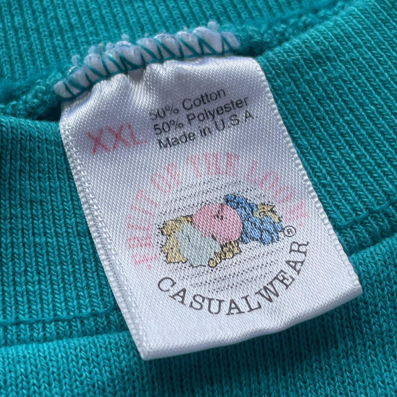 Blank Teal 80s Fruit of the loom Crewneck Size XXL