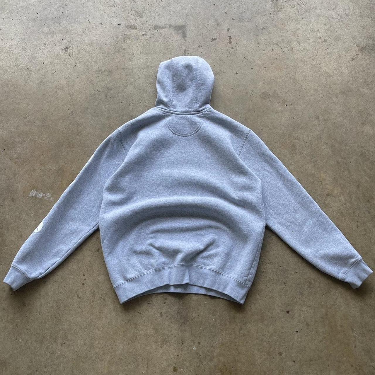 Grey Carhartt Sweatshirt Hoodie with arm hit Size Medium Fits kind of big