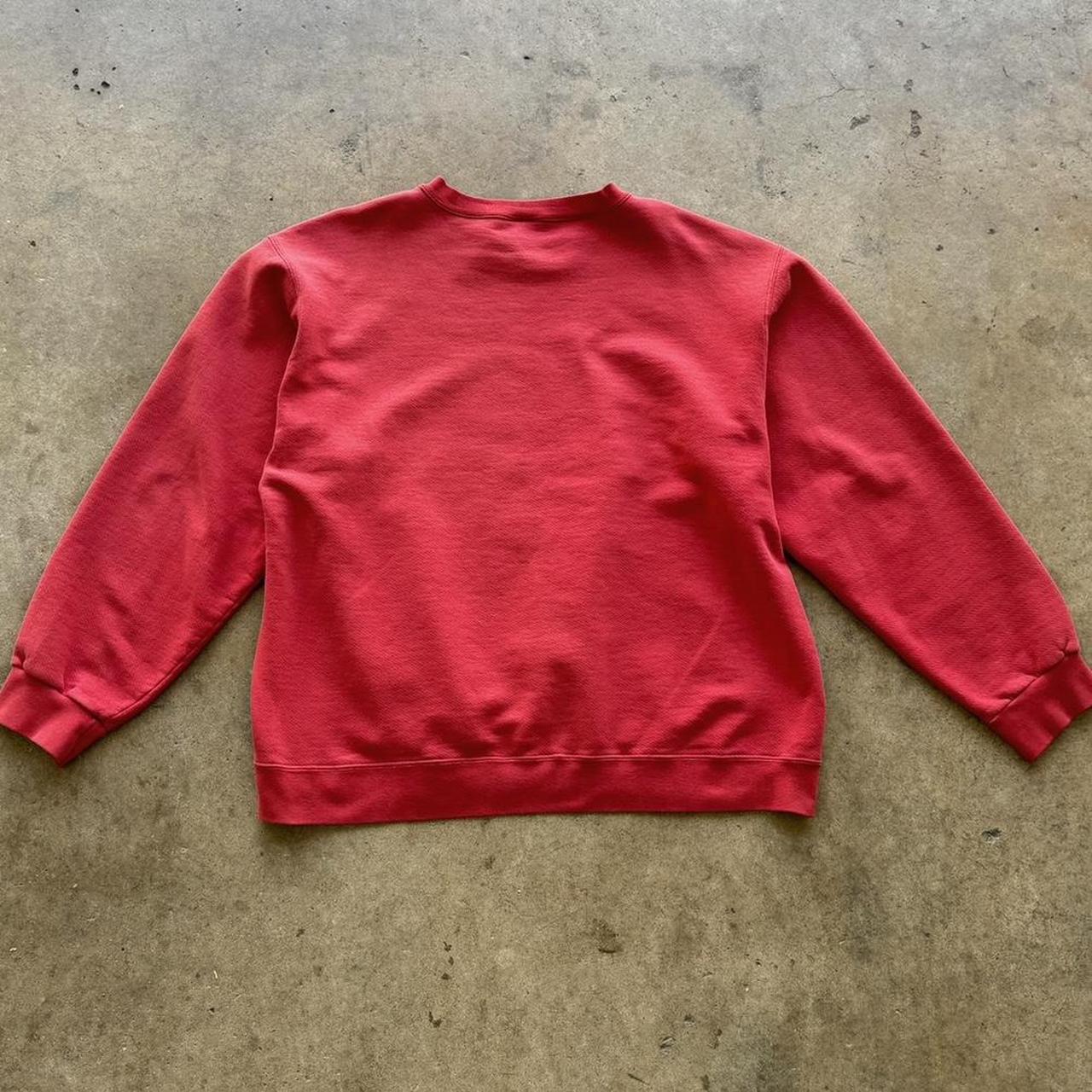 Men's Vintage 90s Red Mini swoosh Nike Crewneck Size Fits XL