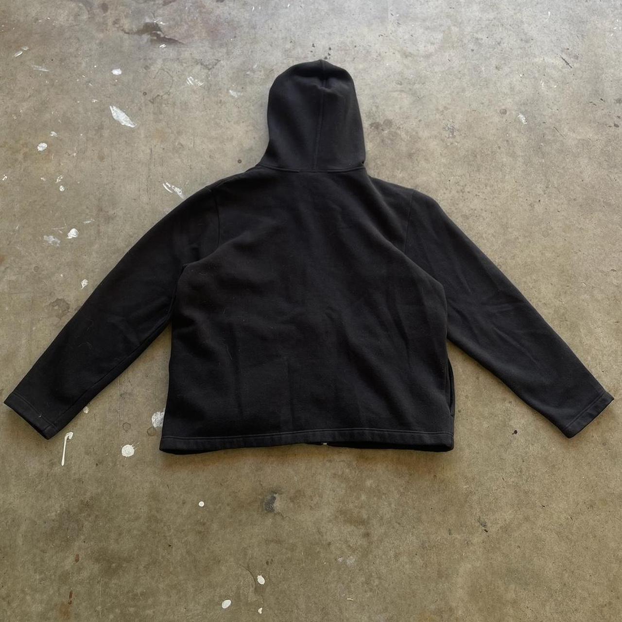 Men's All black Blank Zip-up hoodie Size Large