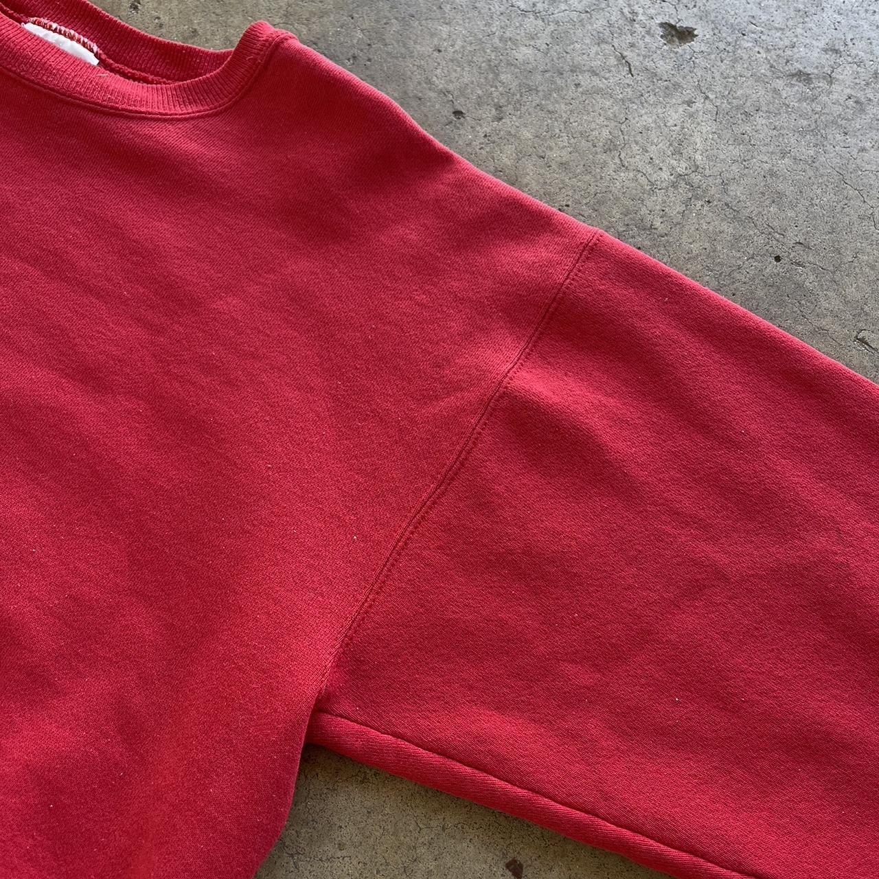 Men's Vintage red Hanes Premmium Weight blank Heavyweight crewneck Size L