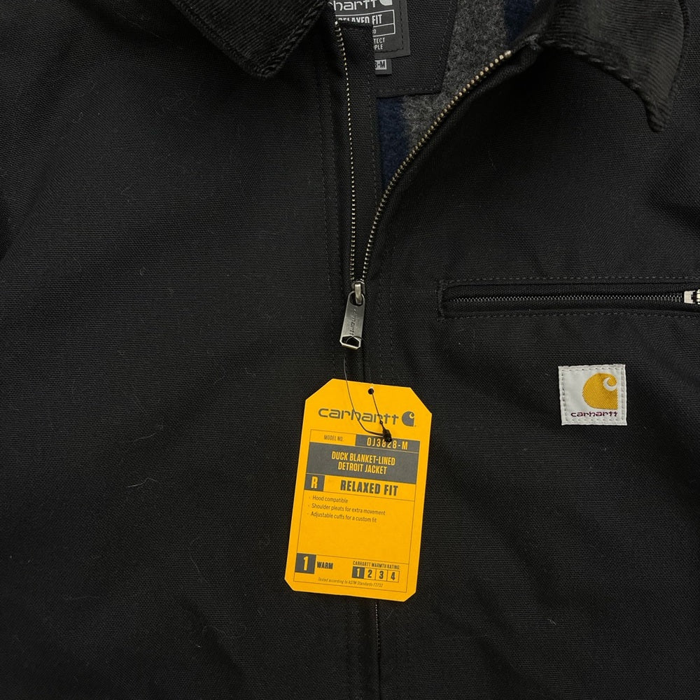 Men's Black Carhartt Detroit Jacket Size XL Tall NWT