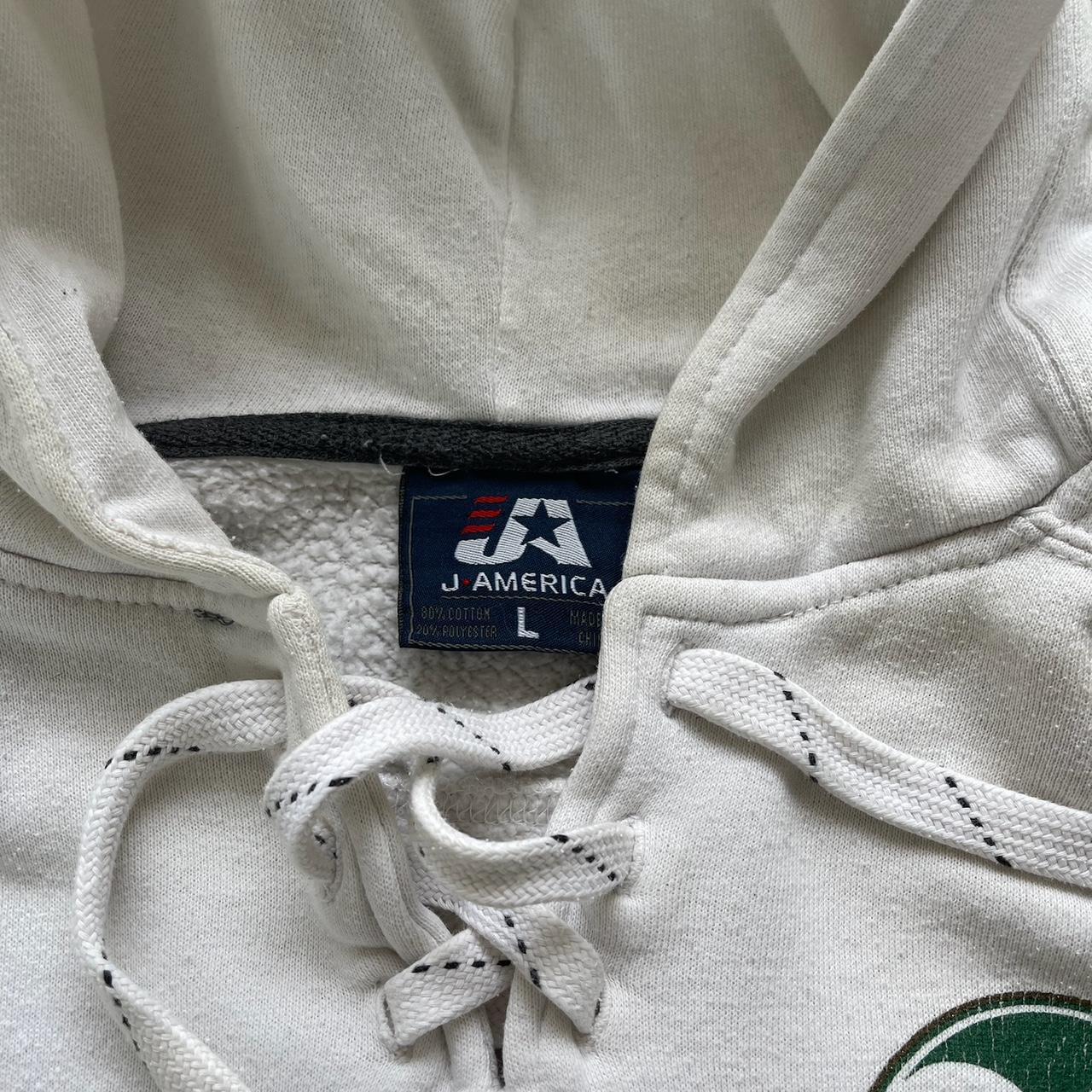 White and green Colorado State J Amaerica Hockey Style hoodie Size Large