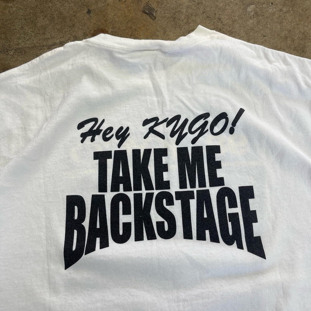 Men’s vintage 98.5 KYGO radio stain shirt size XL