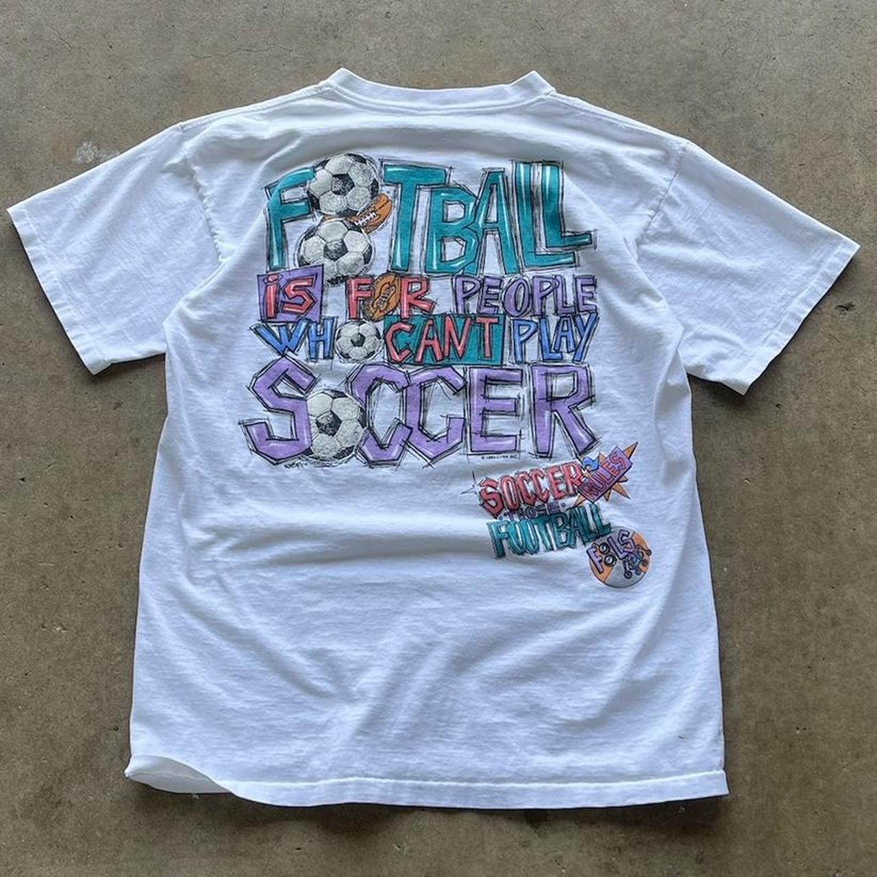 Vintage Single stitched 1993 Football and soccer tshirt size Large