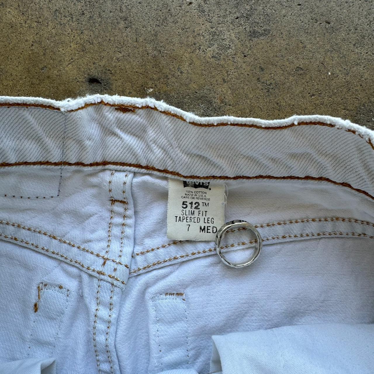 Vintage 90s Levi 512 Size 7 Medium White pants