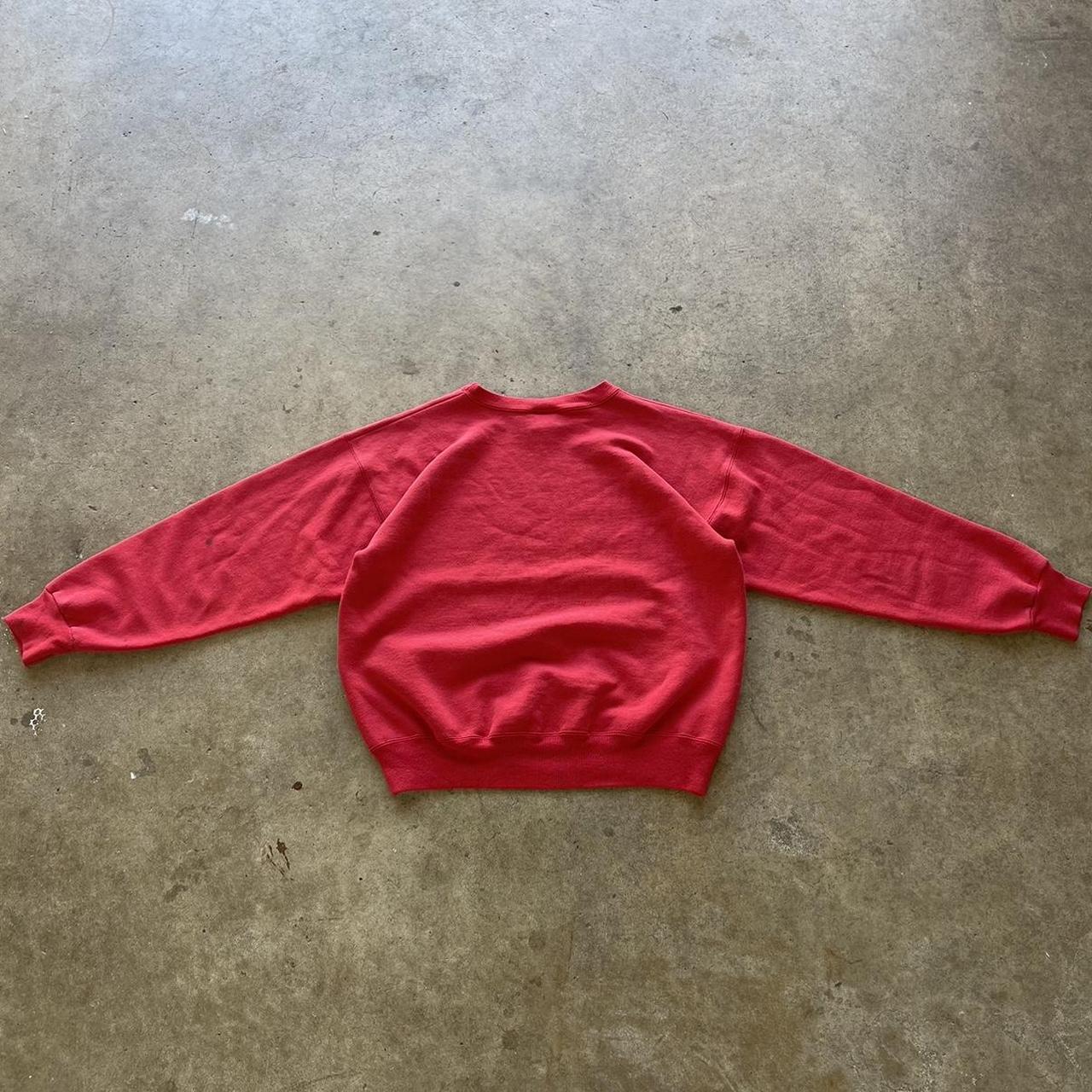 Men's Vintage red Hanes Premmium Weight blank Heavyweight crewneck Size L