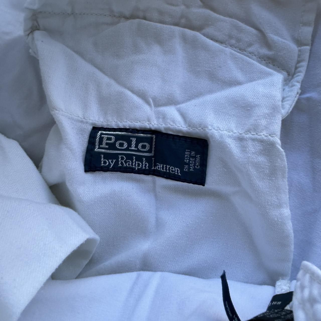 Men's Y2K Polo Ralph Lauren 067 White Military style Cargo Shorts Size 36