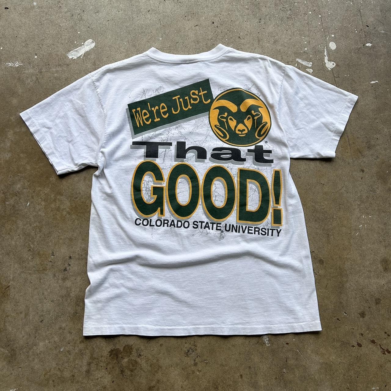 Vintage 1995 CSU Station Court Big front and back Graphic Size Large