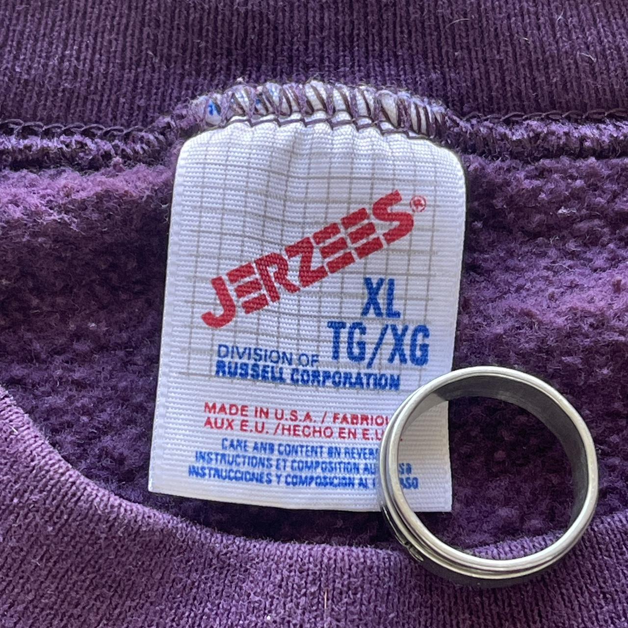 Men's Vintage Purple Jerzees blank Heavyweight crewneck Size XL